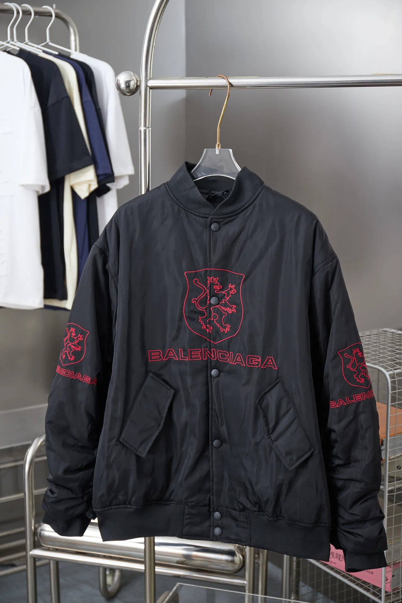 𝘽𝘼𝙇𝙀𝙉𝘾𝙄𝘼𝙂𝘼 BLCG 25FW · 100% · 50D · 800g · Classic Air Force · 3D · · · logo · ：Black Size：46/48/50/52